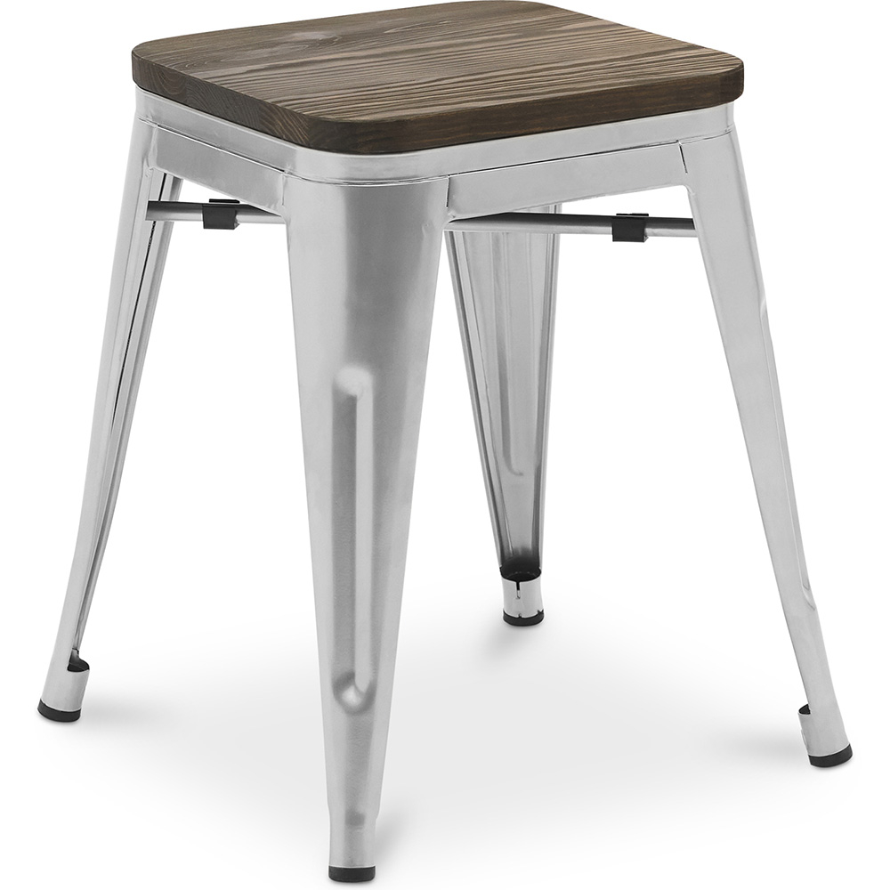  Buy Stool Stylix Industrial Design Metal and Dark Wood - 45 cm - New Edition Steel 60145 - in the EU