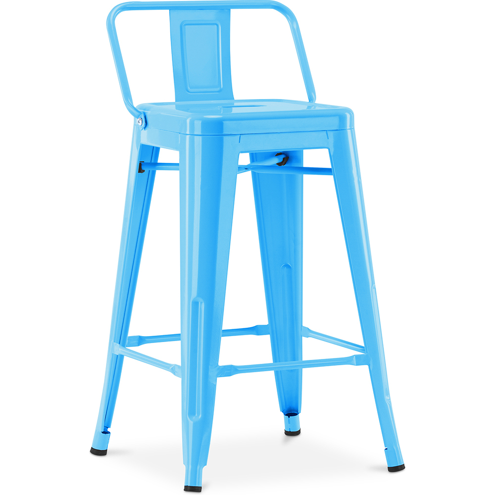  Buy Bar Stool with Backrest Industrial Design - 60cm - Stylix Turquoise 58409 - in the EU