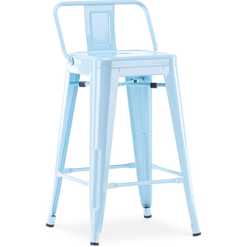 Bar Stool with Backrest Industrial Design - 60cm - Stylix image 8