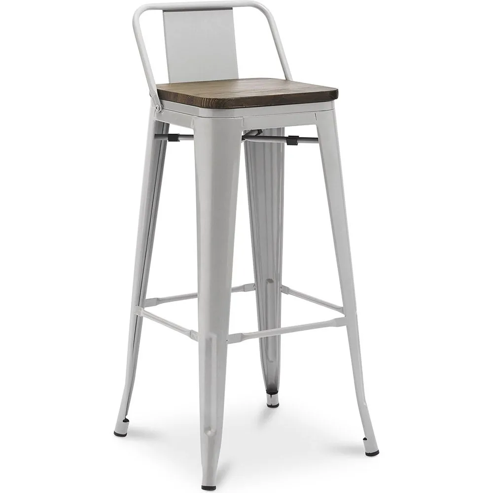 Bar Stool - Industrial Design - Wood and Steel - 76cm - Stylix image 8