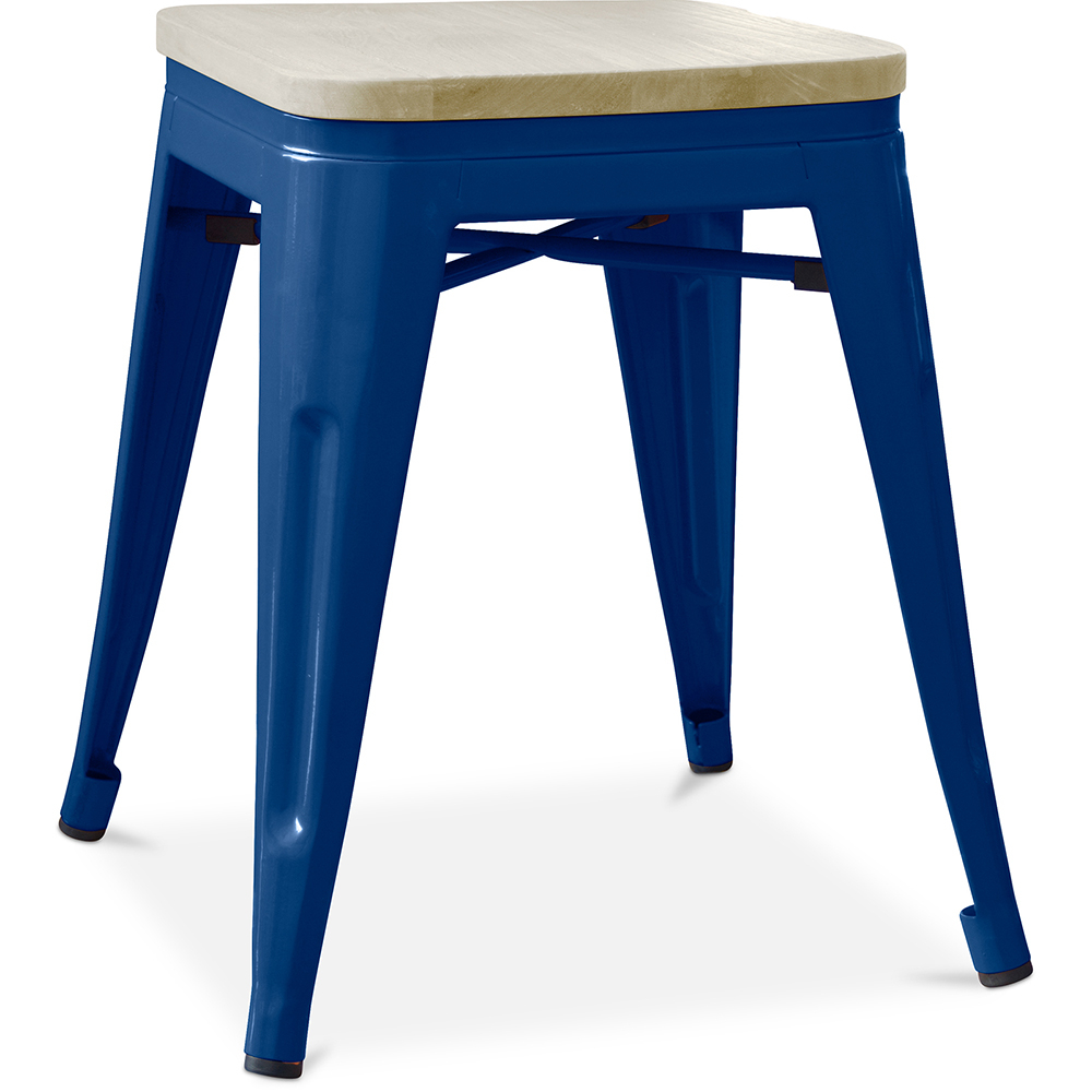  Buy Industrial Design Bar Stool - Wood & Steel - 45cm - New Edition - Stylix Dark blue 60153 - in the EU