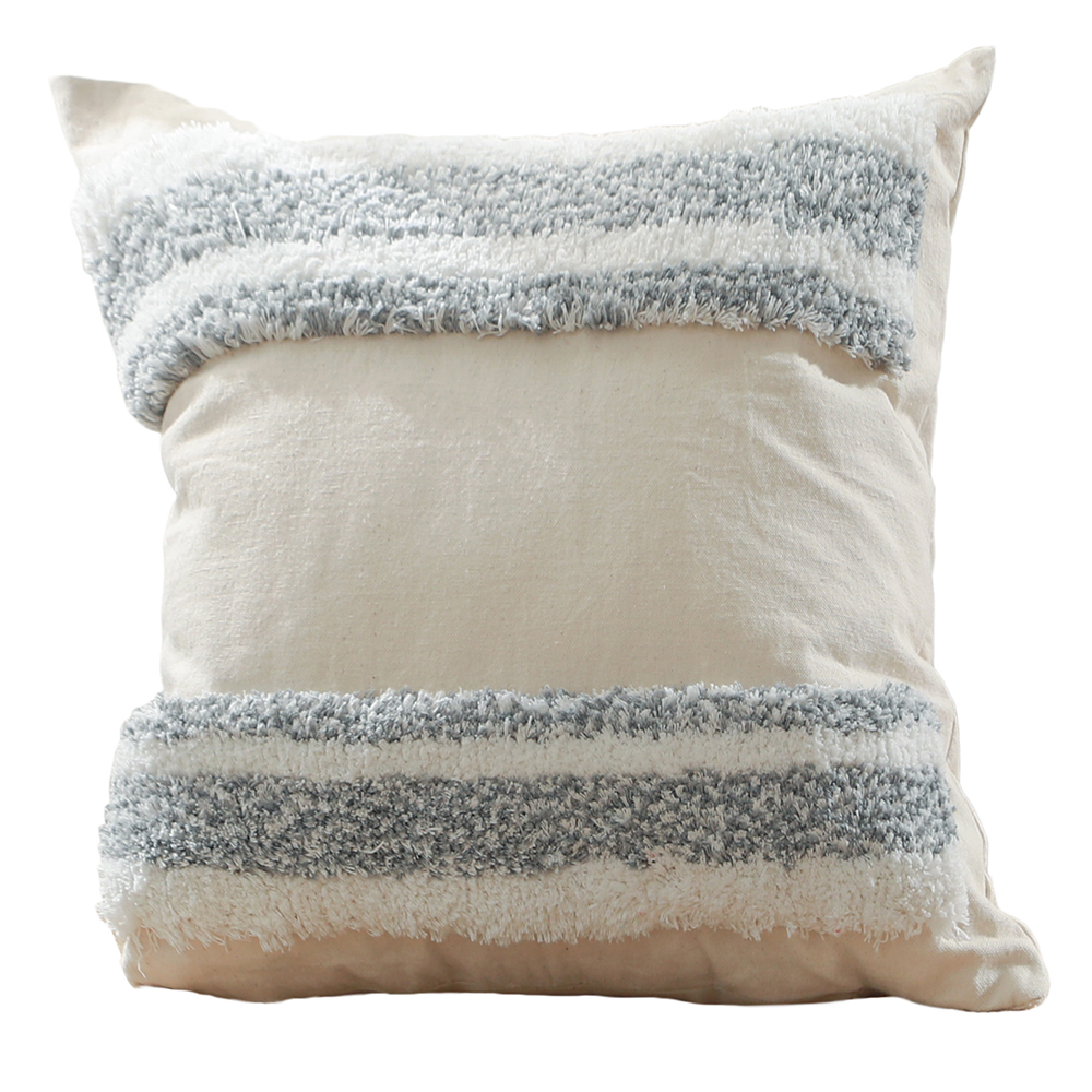  Buy Square Cotton Cushion Boho Bali Style (45x45 cm) cover + filling -  Kalinda Grey 60160 - in the EU