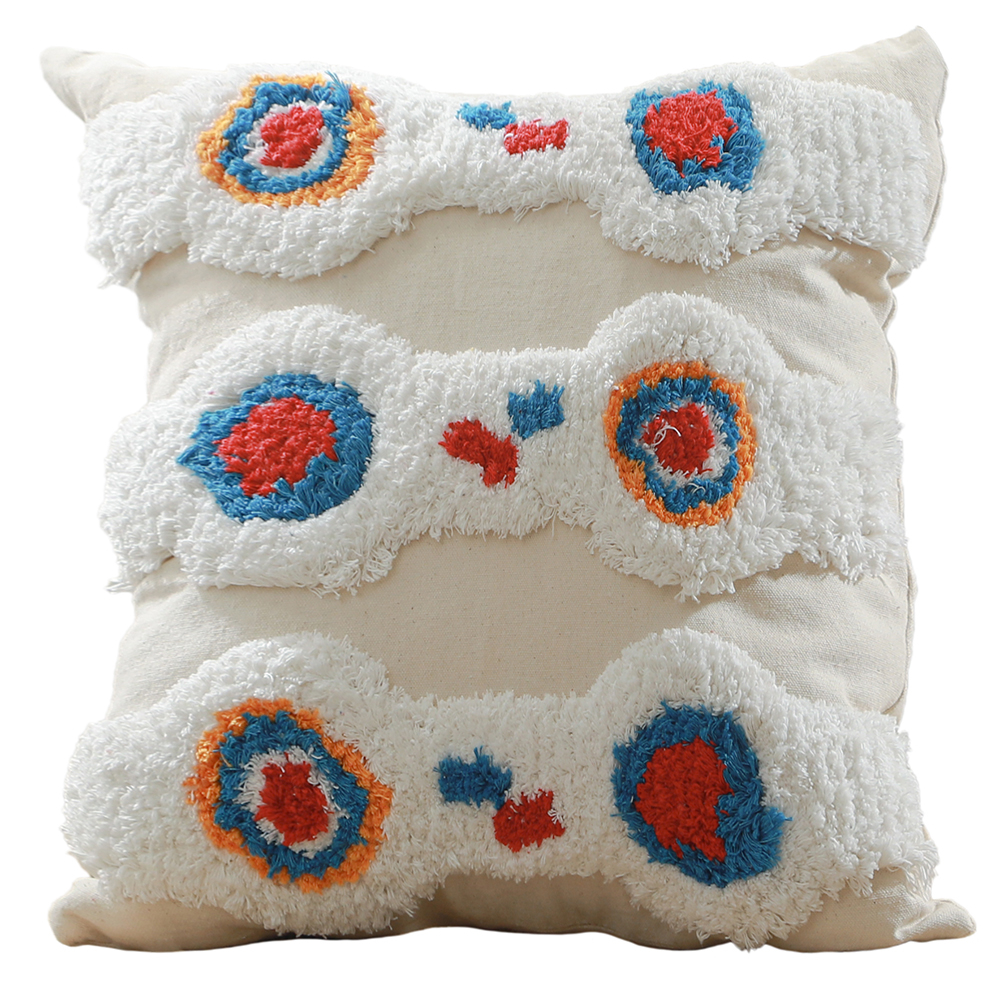  Buy Square Cotton Cushion Boho Bali Style (45x45 cm) cover + filling - Sarla Multicolour 60169 - in the EU