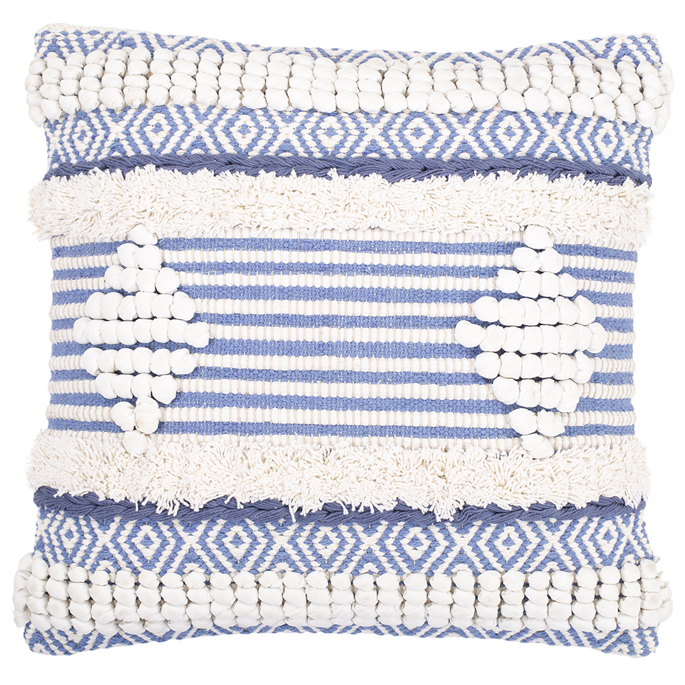  Buy Boho Bali Style Cushion - Cover and Filling Included - Litha Blue 60187 - in the EU