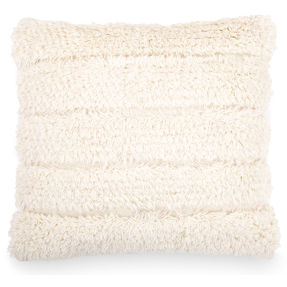  Buy Boho Bali Style Wool Cushion, cover + filling  - Agnes White 60190 - in the EU