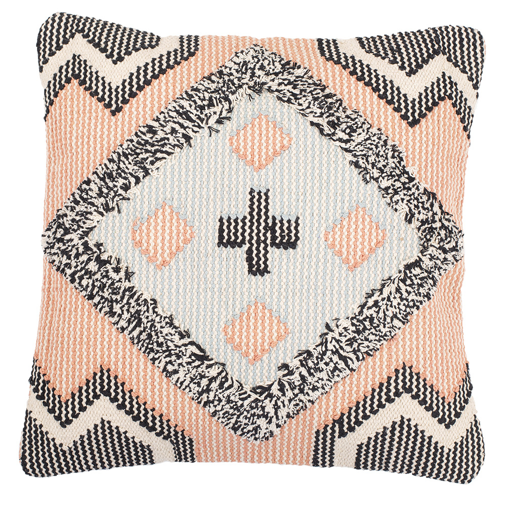  Buy Square Cotton Cushion in Boho Bali Style, cover + filling - Prudence Multicolour 60191 - in the EU