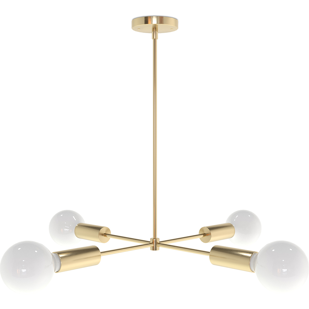  Buy Modern pendant chandelier, brass - Retan Gold 60237 - in the EU