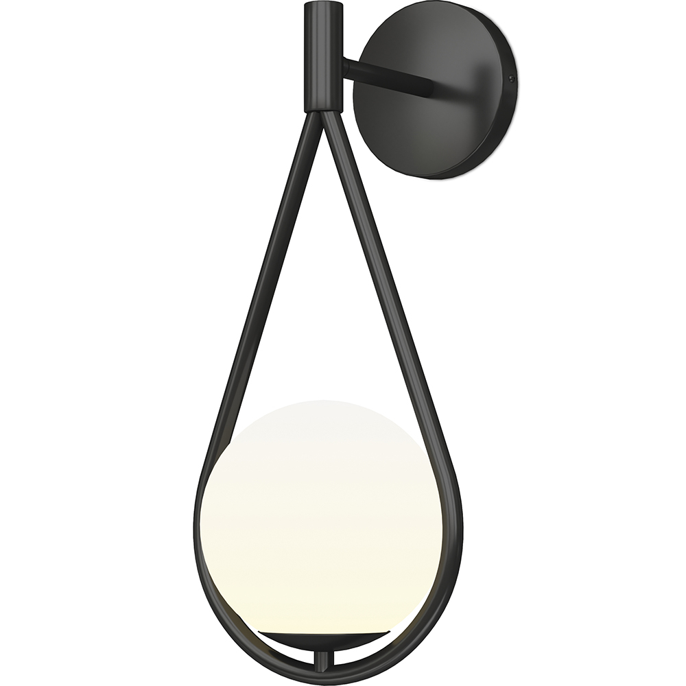  Buy Black Wall Lamp - Globe Shade - Tear Black 60240 - in the EU