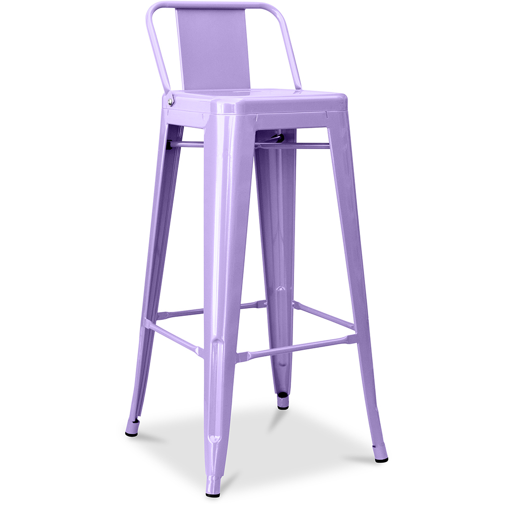  Buy Bar Stool with Backrest - Industrial Design - 76cm - New Edition - Stylix Pastel purple 60325 - in the EU