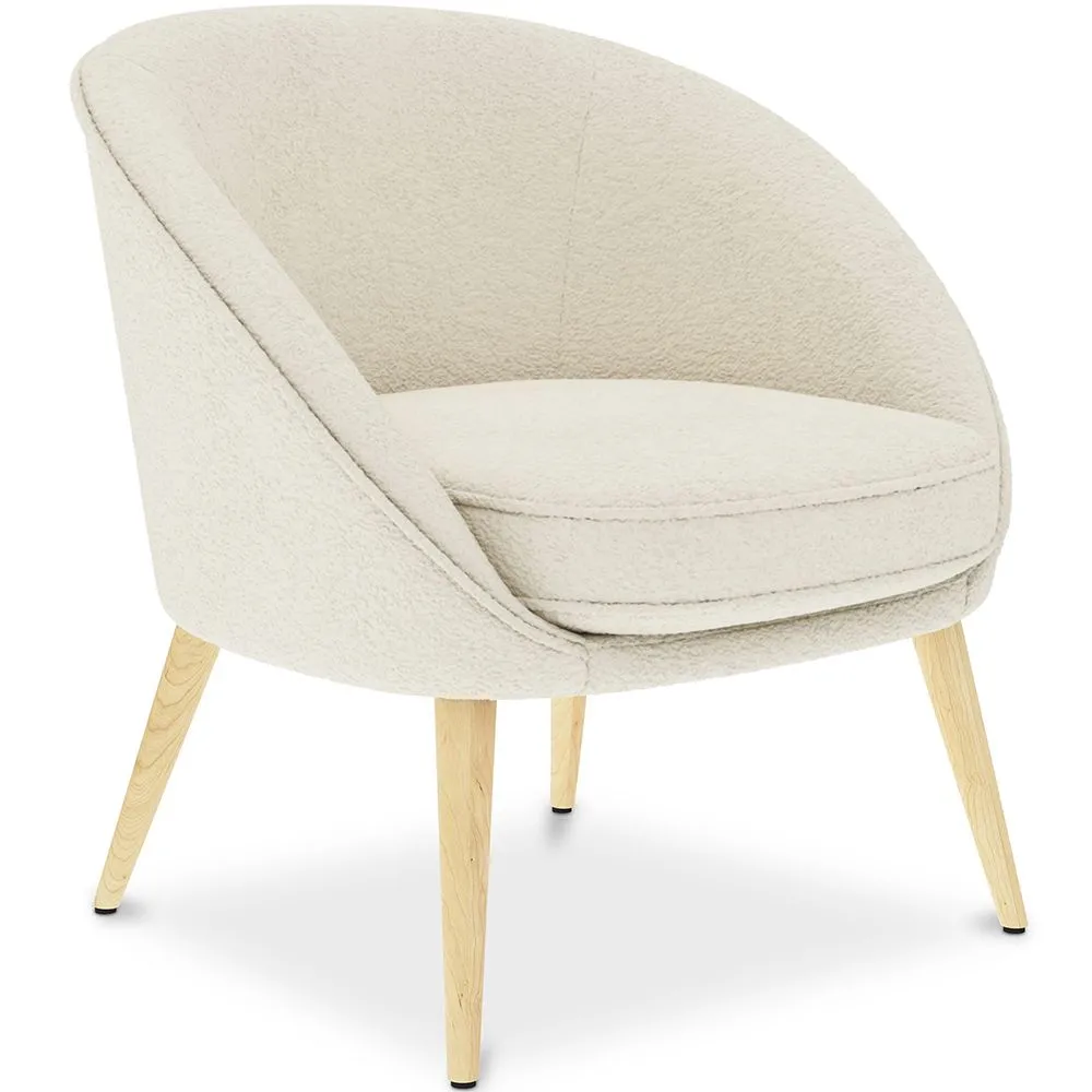 Armchair with Armrests - Upholstered in Boucle Fabric - Pimba image 8