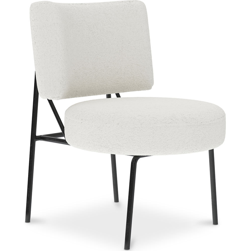  Buy White boucle upholstered dining chair - Jerna White 60337 - in the EU
