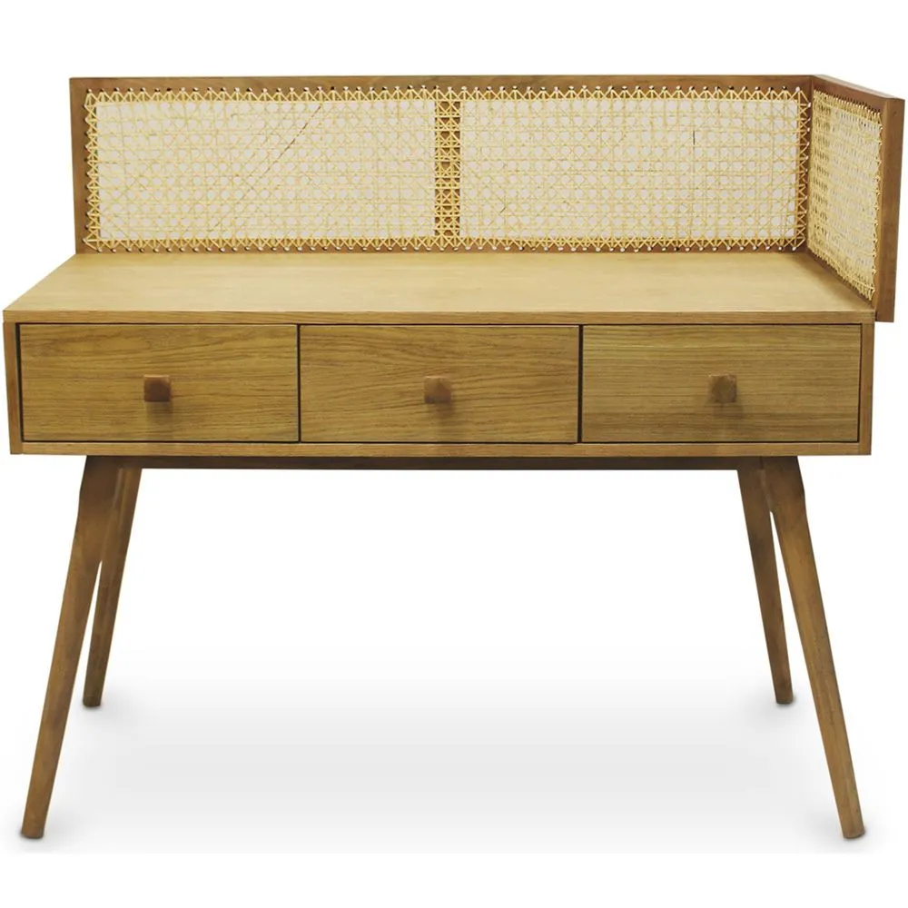 Desk in Cannage Design, Mango and Oak - Oka image 8