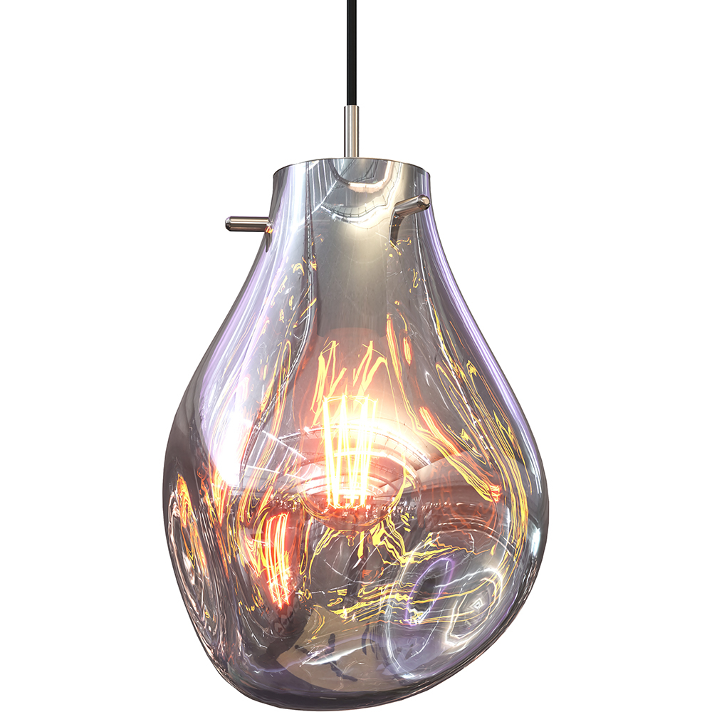  Buy Glass Ceiling Lamp - Design Pendant Lamp - Vera Silver 60395 - in the EU