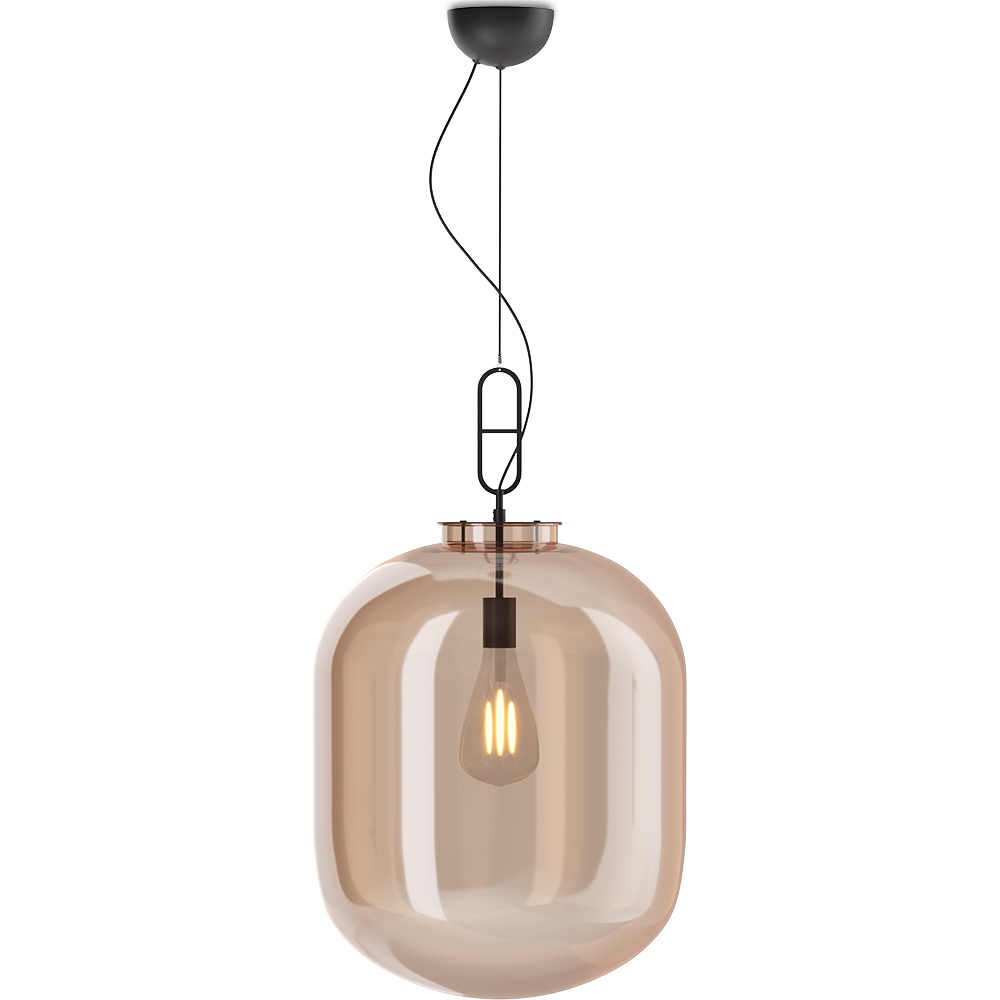  Buy Crystal Ceiling Lamp - Medium Design Pendant Lamp - Grau Amber 60402 - in the EU