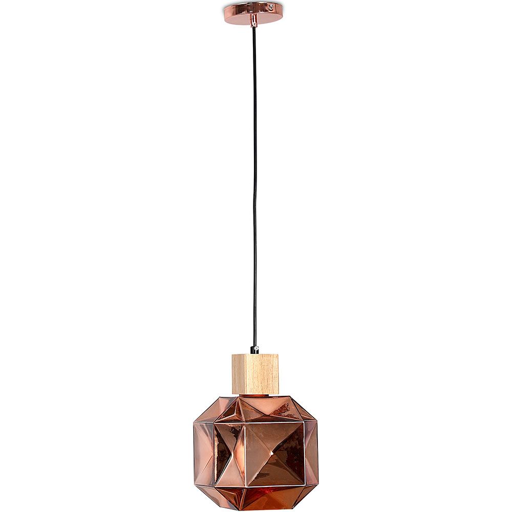 Wood and Glass Ceiling Lamp - Design Pendant Lamp - Bumba image 8