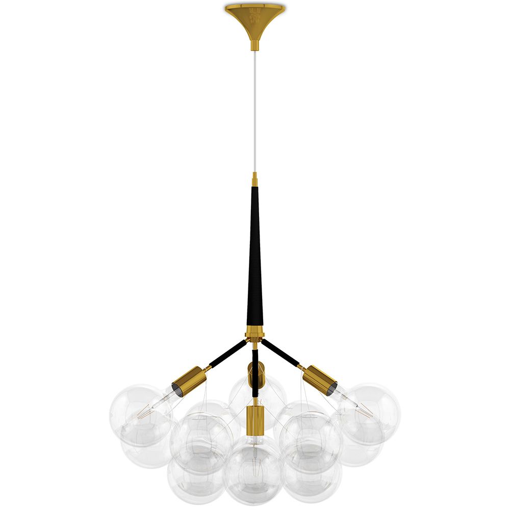 Glass Ball Ceiling Lamp - Design Pendant Lamp - 12 Globes - Glaub image 8