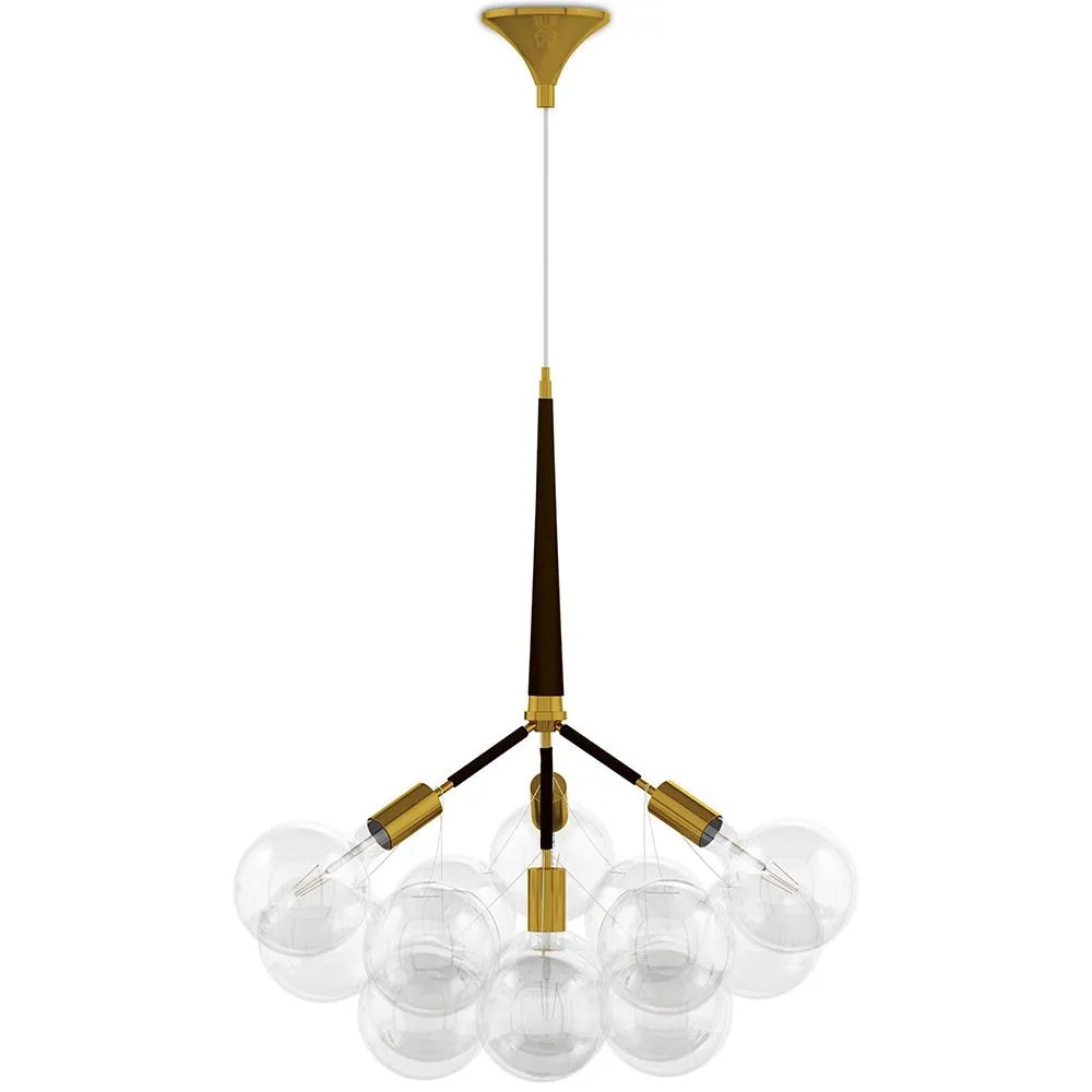 Glass Ball Ceiling Lamp - Design Pendant Lamp - 12 Globes - Glaub image 8
