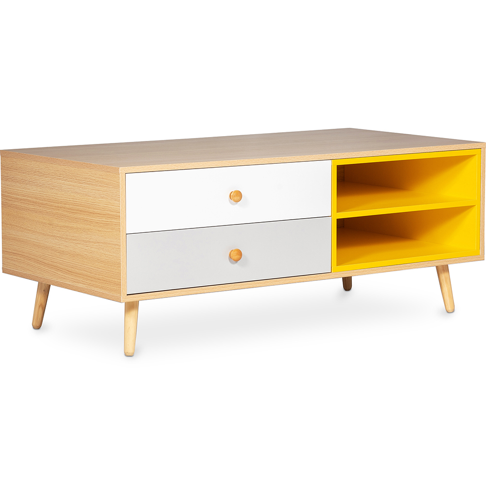  Buy Wooden TV Stand - Scandinavian Design - Lenark Natural wood 60408 - in the EU
