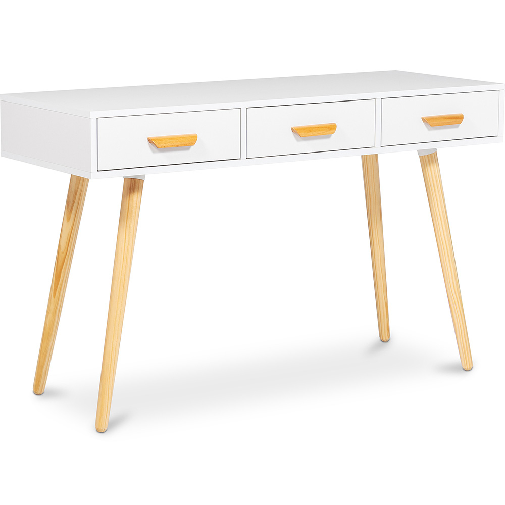  Buy Wooden Desk with Drawers - Scandinavian Design - Pius White 60412 - in the EU