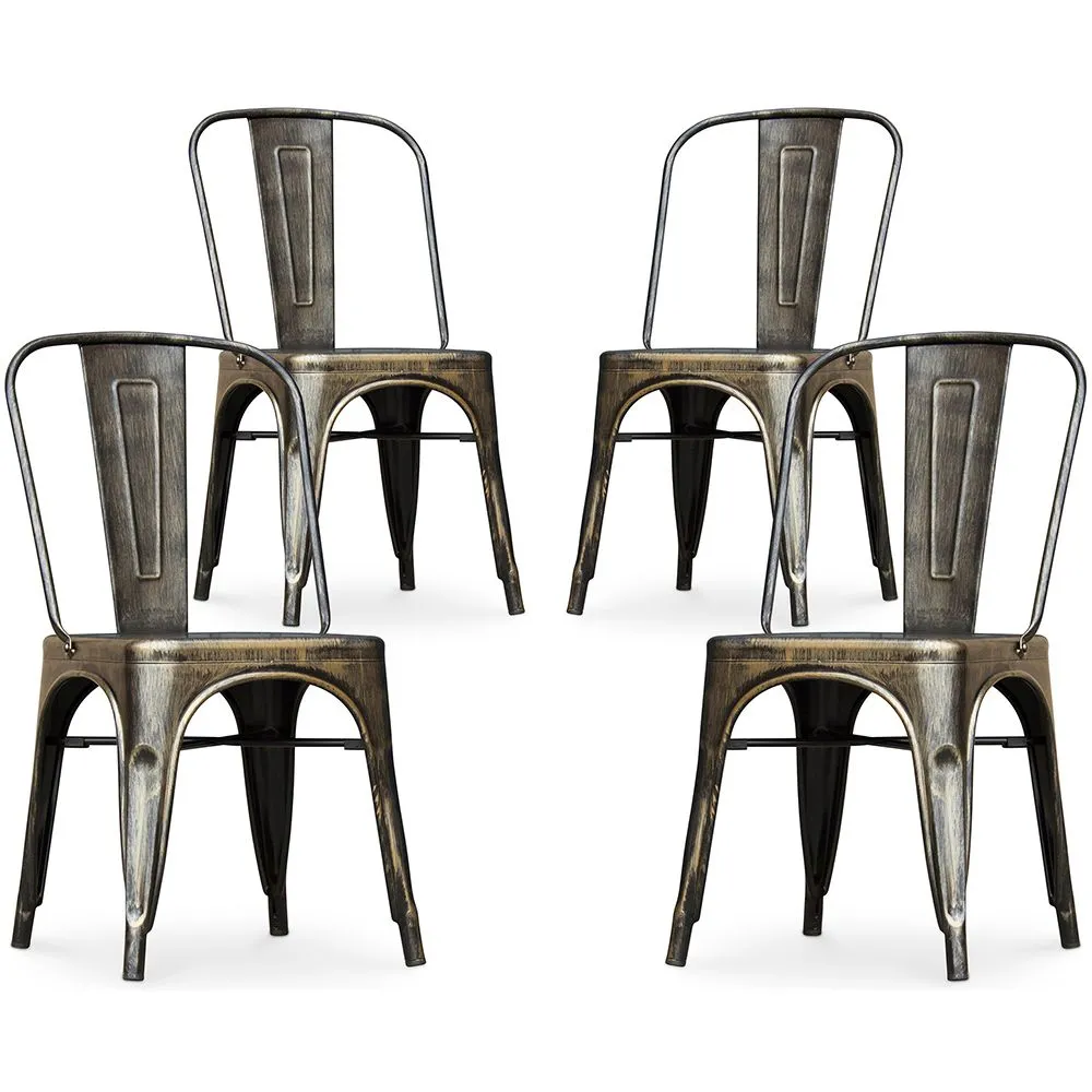 Pack of 4 Dining Chairs - Industrial Design - New Edition - Stylix image 8
