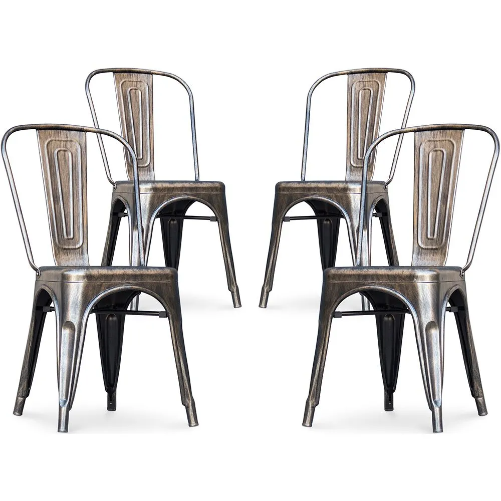 Pack of 4 Dining Chairs - Industrial Design - New Edition - Stylix image 8