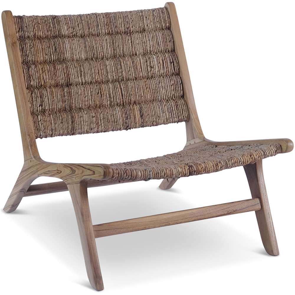  Buy Lounge Chair - Boho Bali Design Chair - Wood and Rattan - Prava Natural 60475 - in the EU