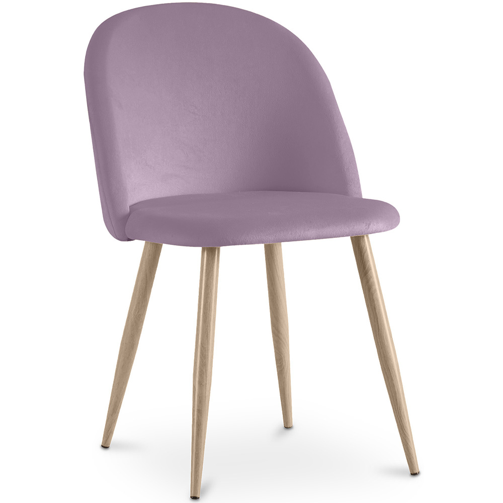  Buy Dining Chair - Velvet Upholstered - Scandinavian Style - Evelyne Pink 59990 - in the EU