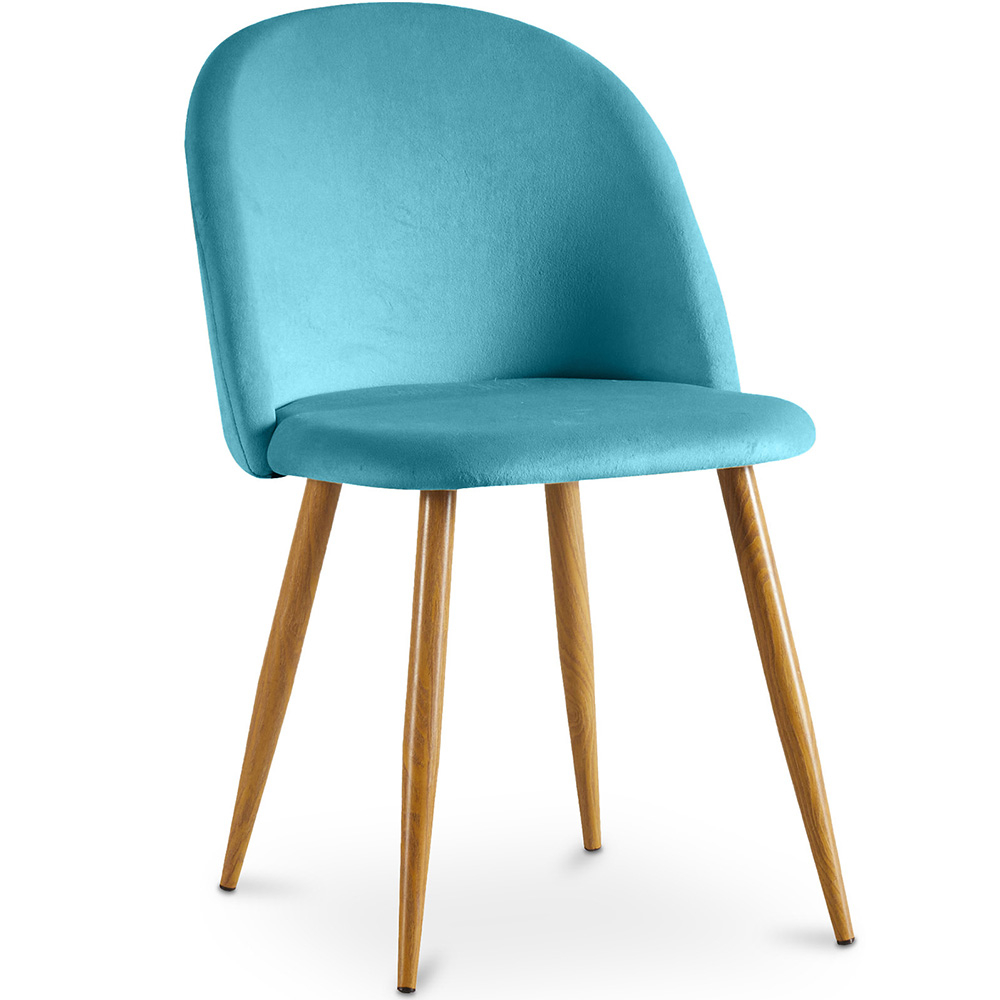  Buy Dining Chair - Velvet Upholstered - Scandinavian Style - Evelyne Turquoise 59990 - in the EU