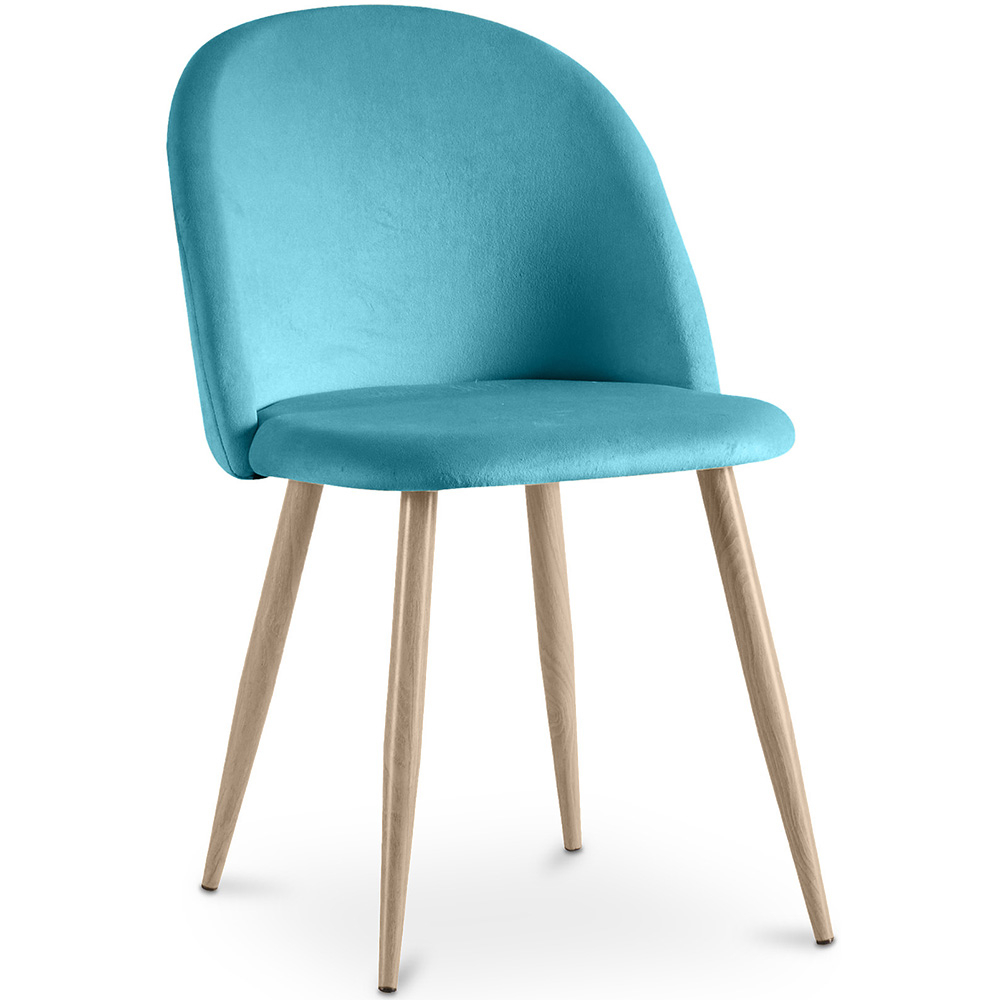  Buy Dining Chair - Velvet Upholstered - Scandinavian Style - Evelyne Turquoise 59990 - in the EU