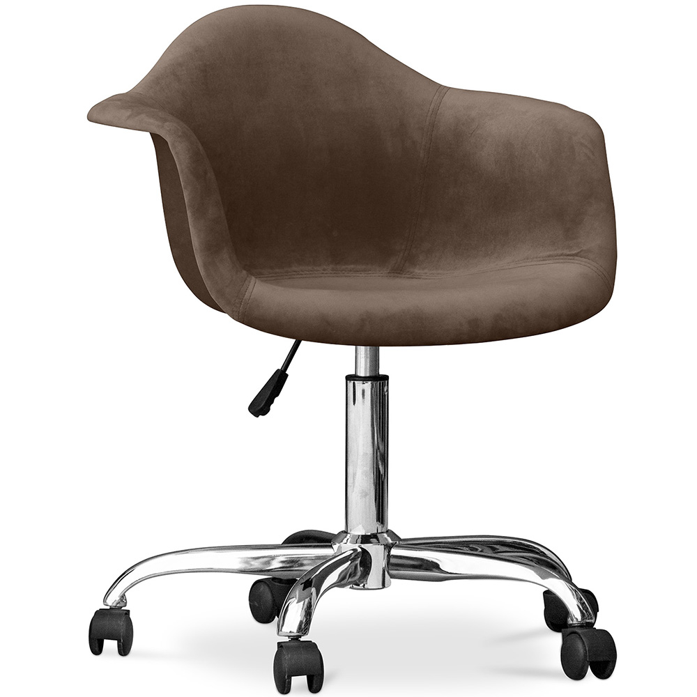  Buy Office Chair with Armrests - Swivel Desk Chair with Castors - Grev Chocolate 60479 - in the EU