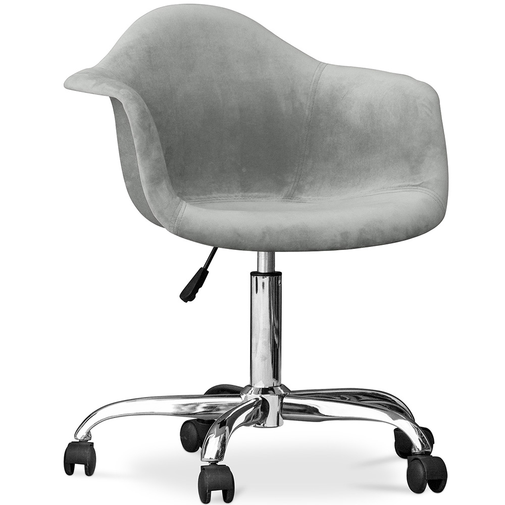  Buy Office Chair with Armrests - Swivel Desk Chair with Castors - Grev Light grey 60479 - in the EU