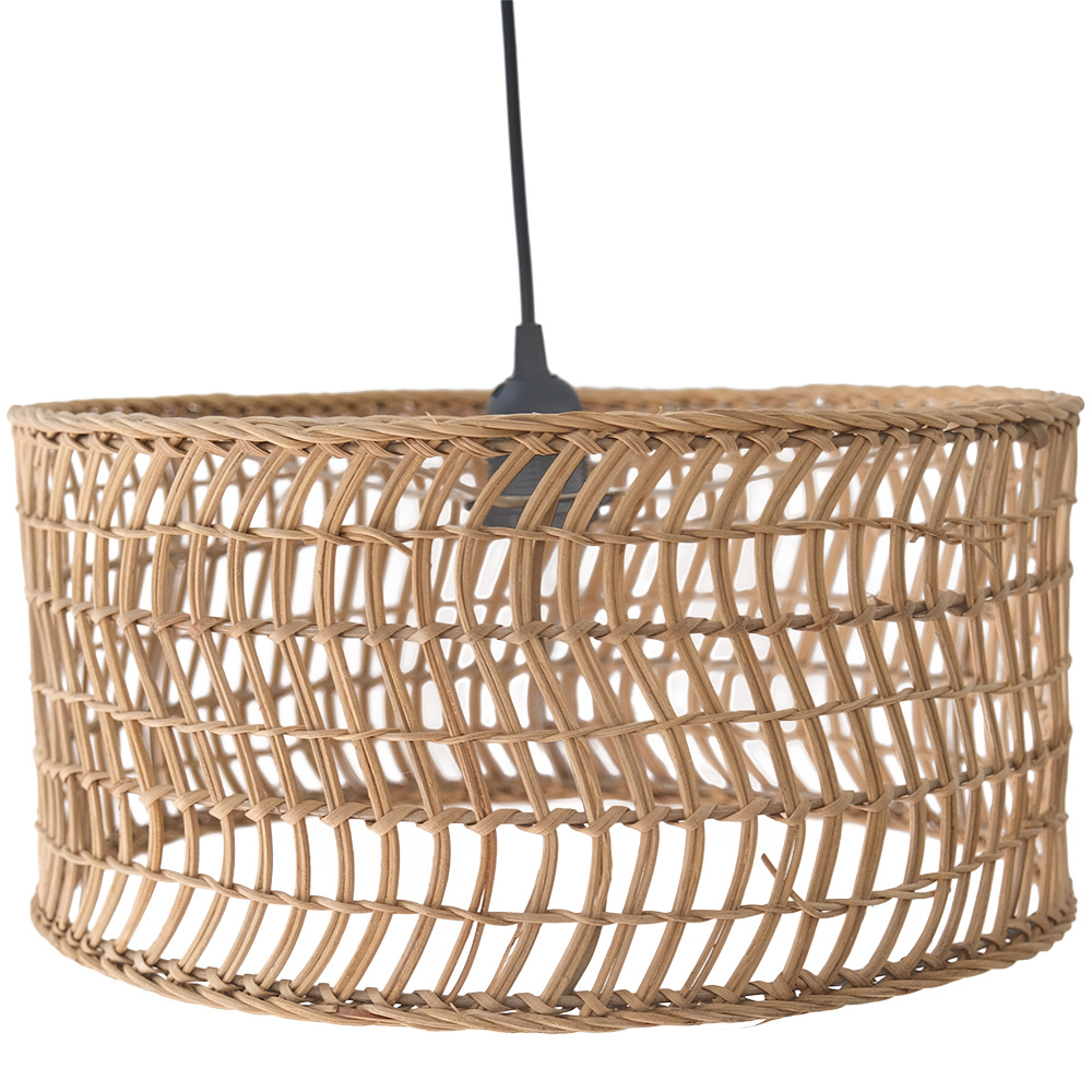  Buy Rattan Ceiling Lamp - Boho Bali Design Pendant Lamp - Beri Natural 60490 - in the EU