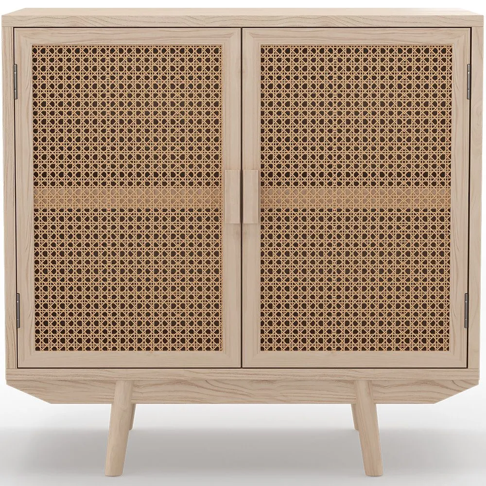 Natural Wood Sideboard - Boho Bali Design - 2 doors - Treys image 8