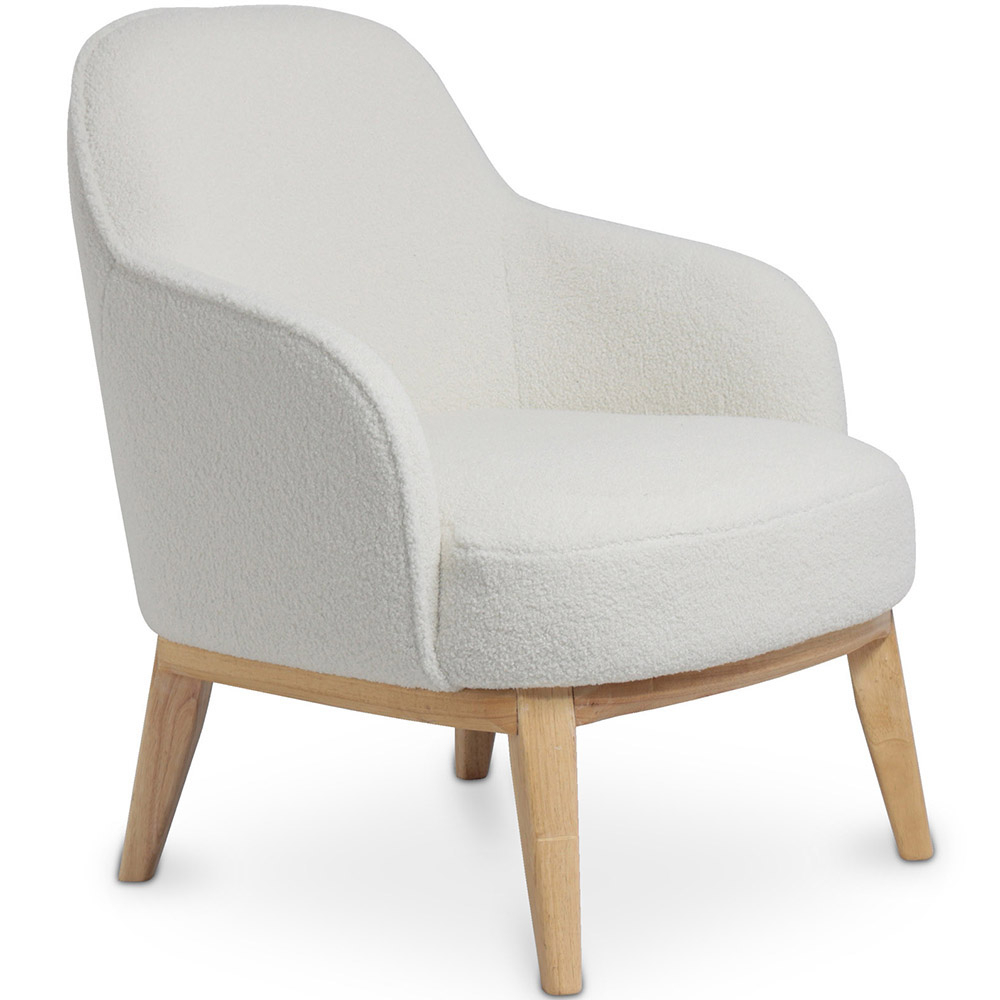  Buy Upholstered Dining Chair - White Boucle - Letter White 60543 - in the EU