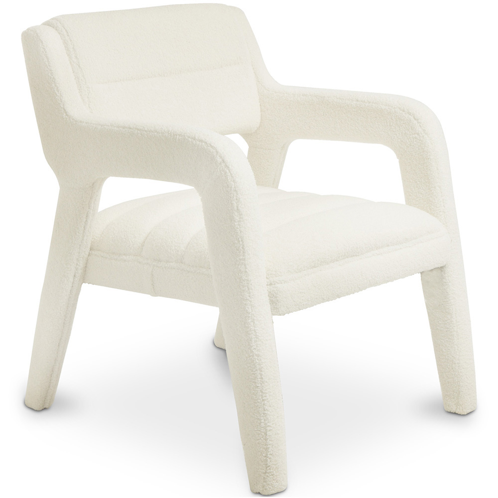  Buy Upholstered Dining Chair - White Boucle - Colette White 60544 - in the EU