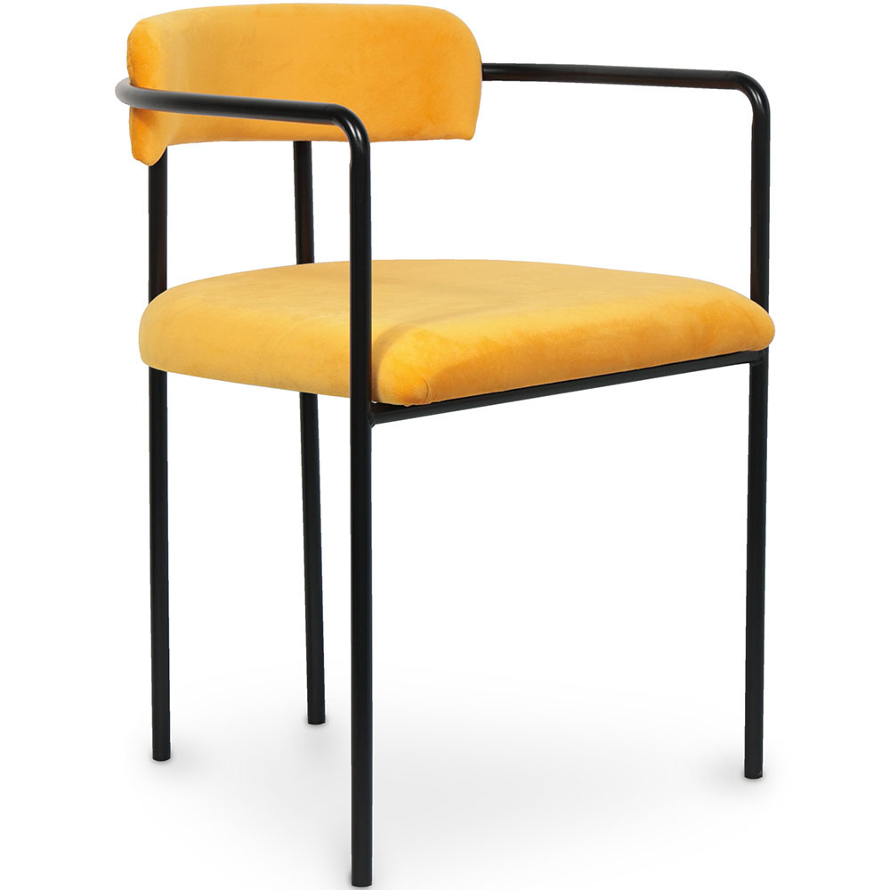  Buy Upholstered Dining Chair - Velvet - Garne Yellow 60545 - in the EU