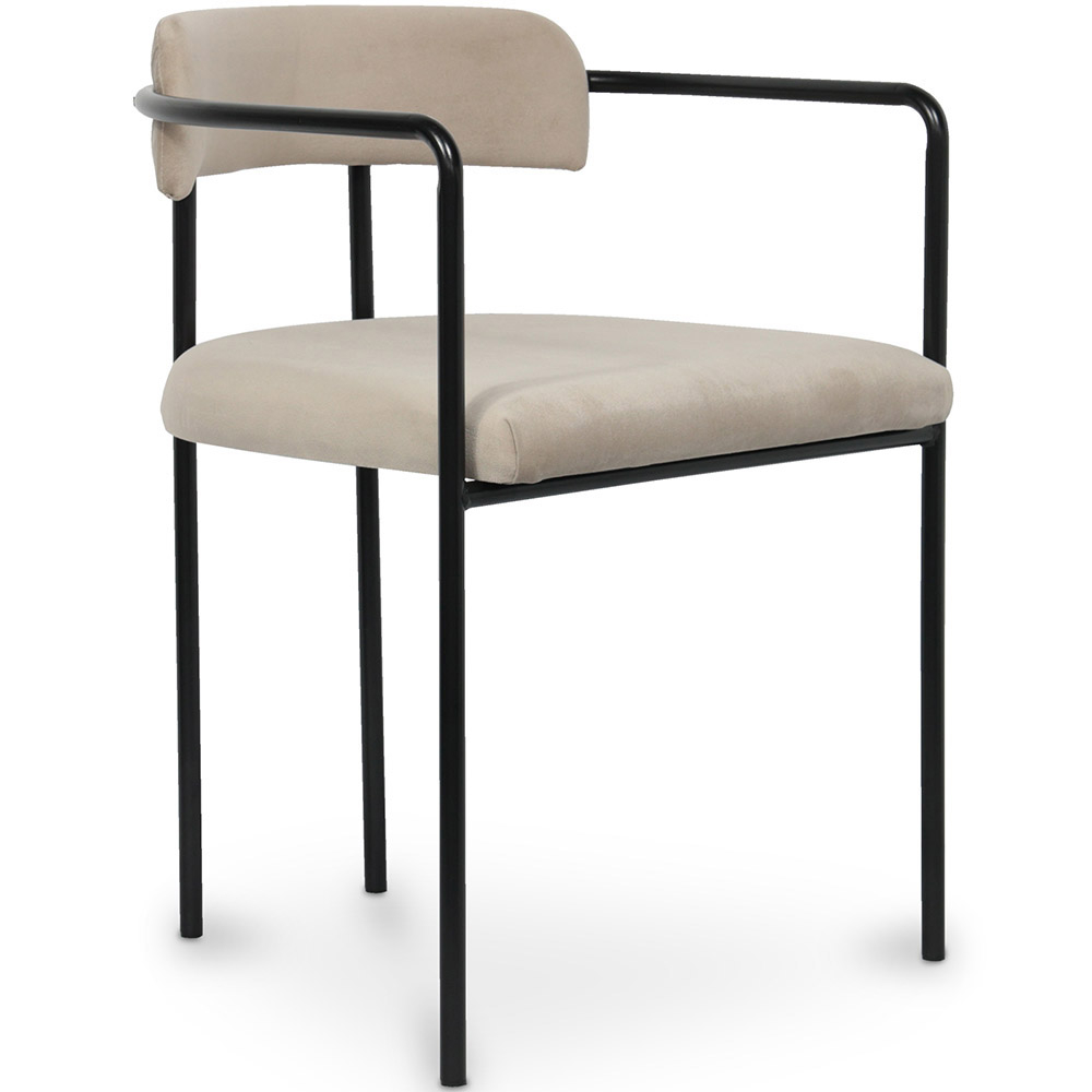  Buy Upholstered Dining Chair - Velvet - Garne Taupe 60545 - in the EU