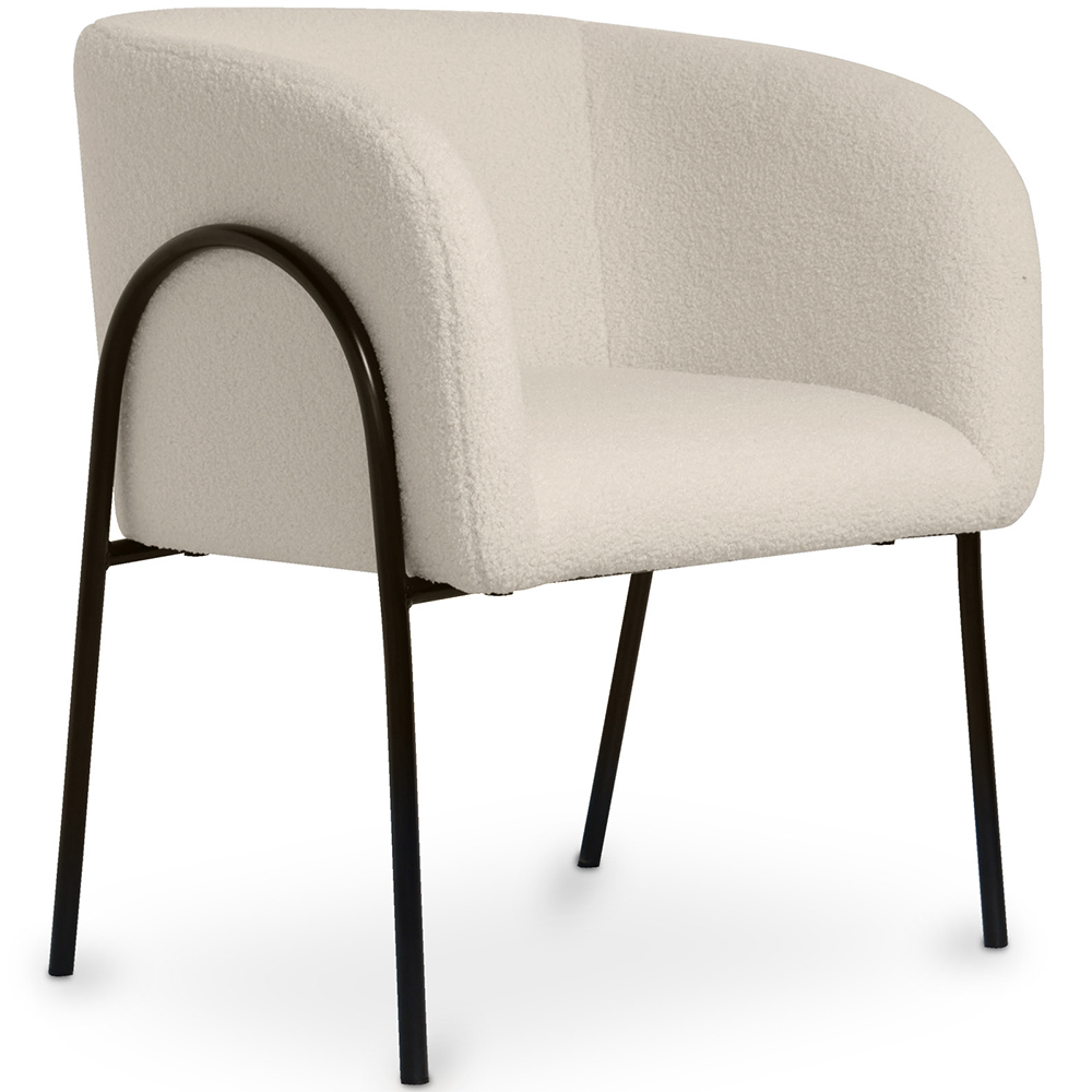  Buy Upholstered Dining Chair - White Boucle - James White 60547 - in the EU