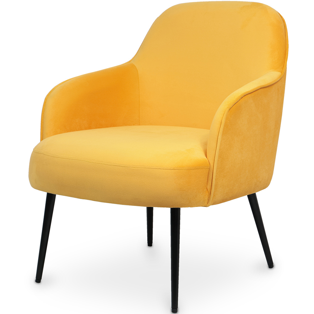  Buy Upholstered Dining Chair - Velvet - Hyra Yellow 60548 - in the EU