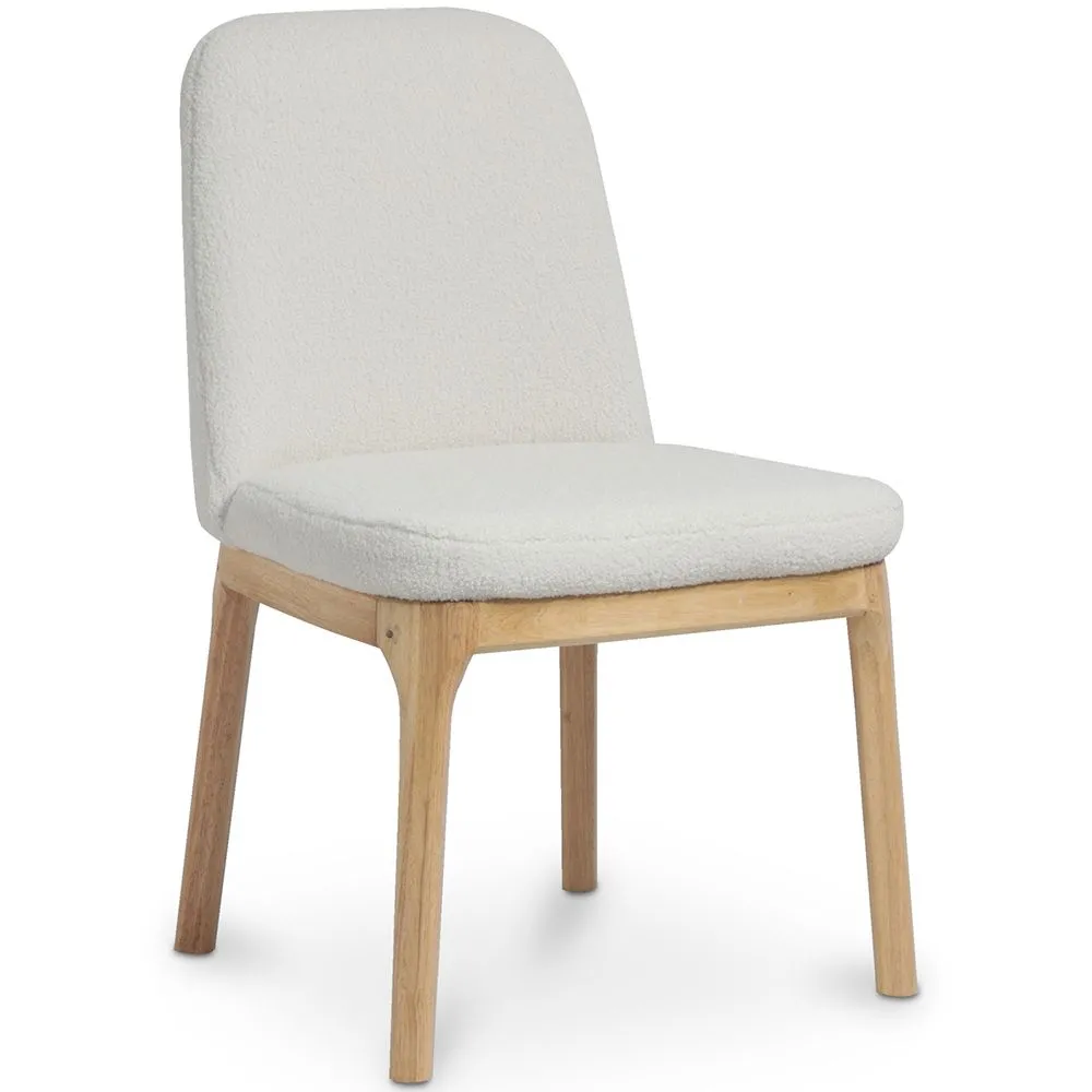 Upholstered Dining Chair - White Boucle - Biscayne image 8