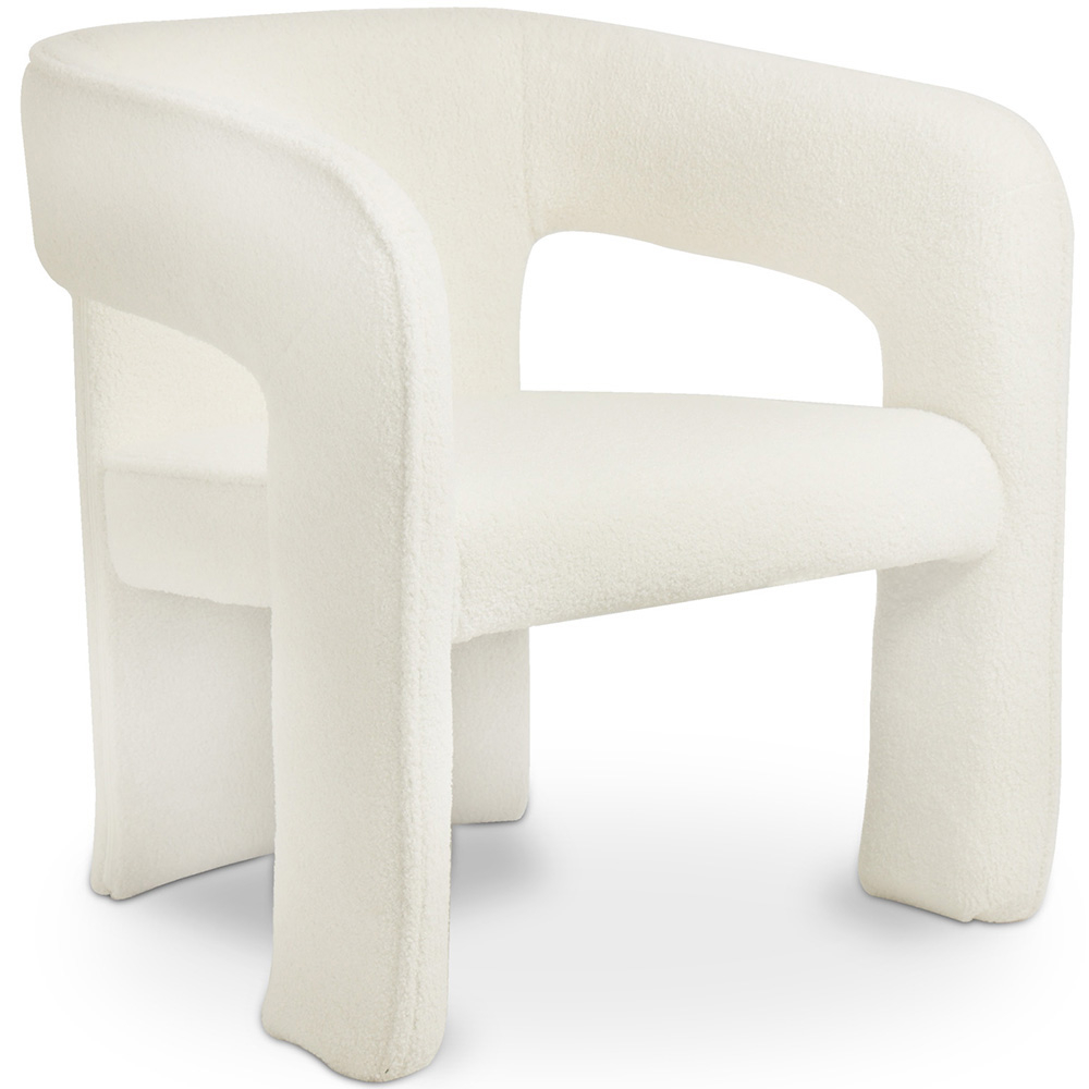  Buy Upholstered Dining Chair - White Boucle - Ashley White 60551 - in the EU