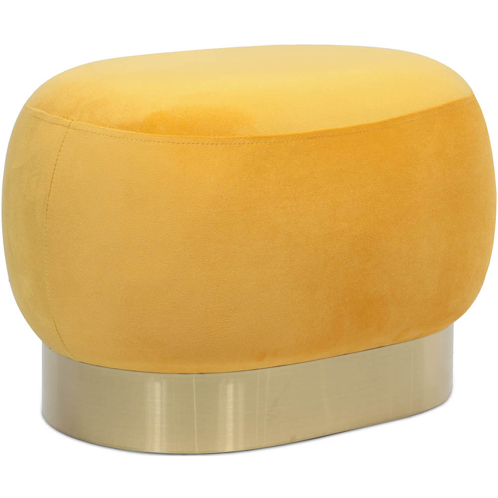  Buy Pouf - Velvet and Metal - Luxe Yellow 60552 - in the EU