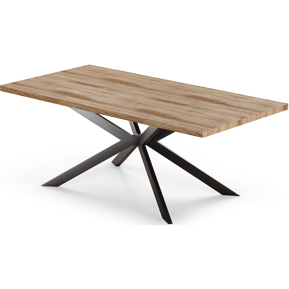  Buy Rectangular Dining Table - Industrial - Wood and Metal - Bayron Natural wood 60608 - in the EU