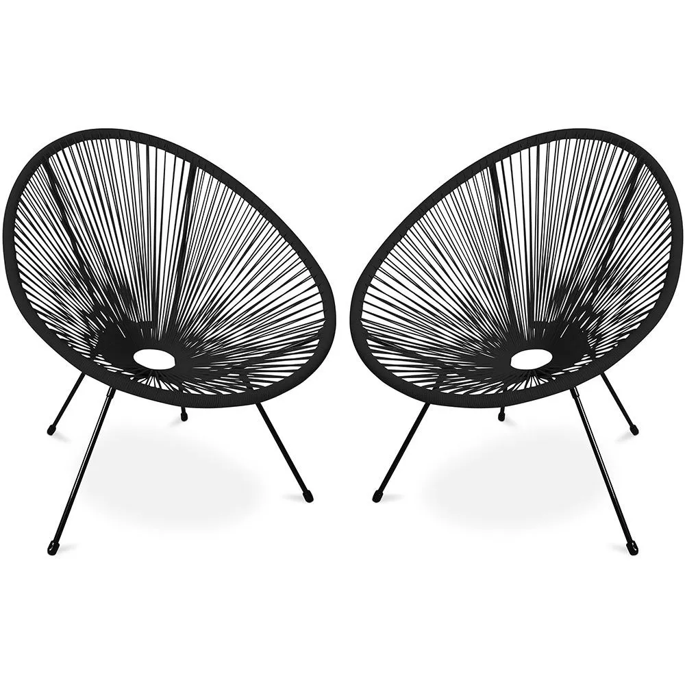 Pack Acapulco Chair x2 - Black Legs - New edition image 8