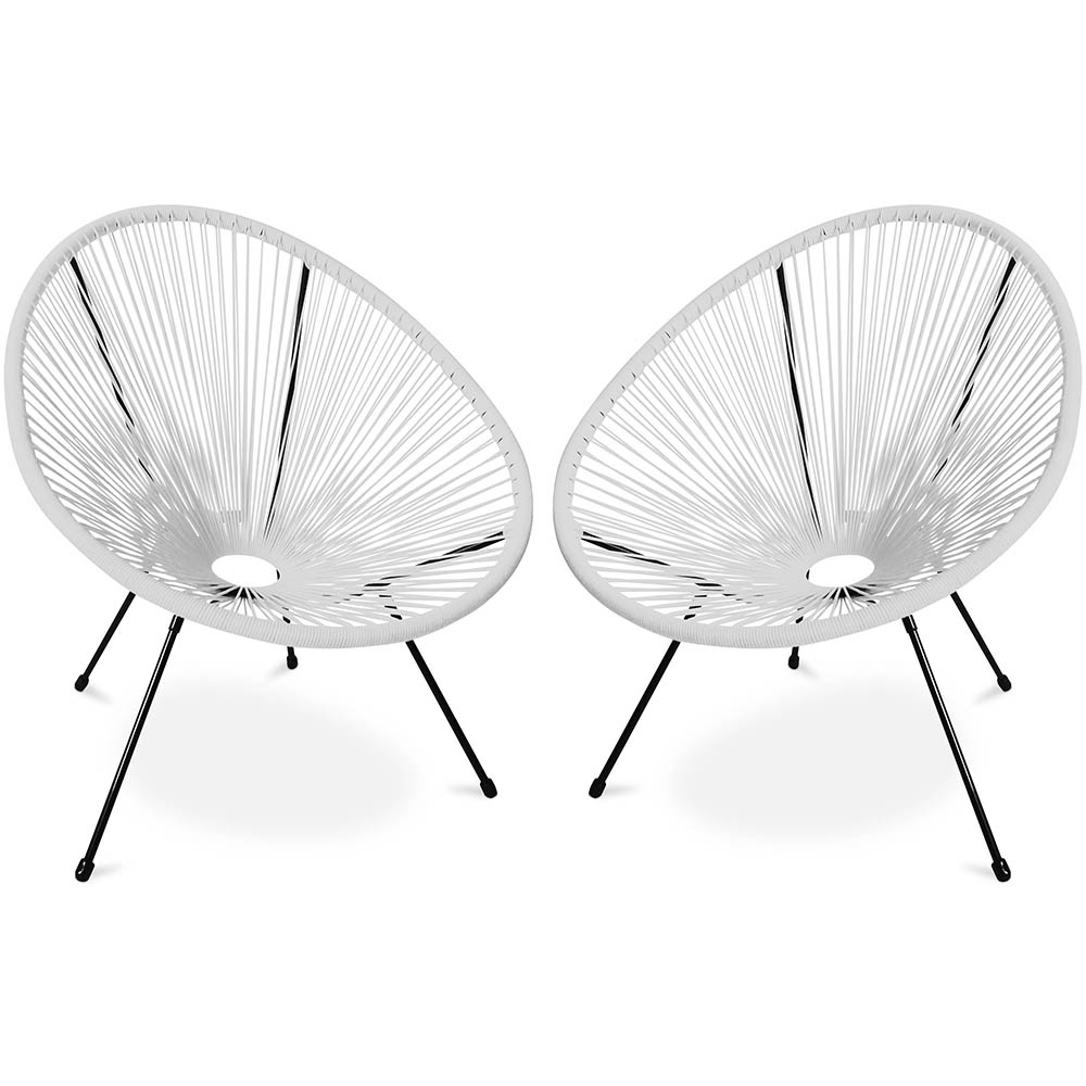  Buy Pack Acapulco Chair x2 - Black Legs - New edition White 60611 - in the EU