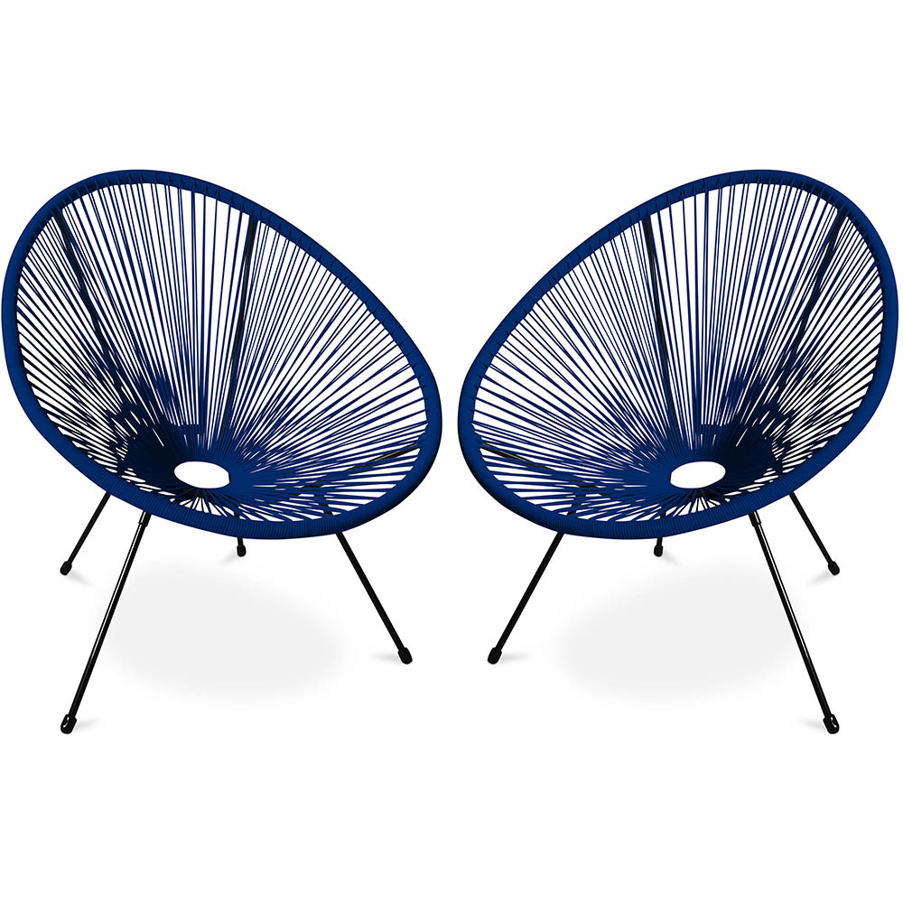  Buy Pack Acapulco Chair x2 - Black Legs - New edition Dark blue 60611 - in the EU