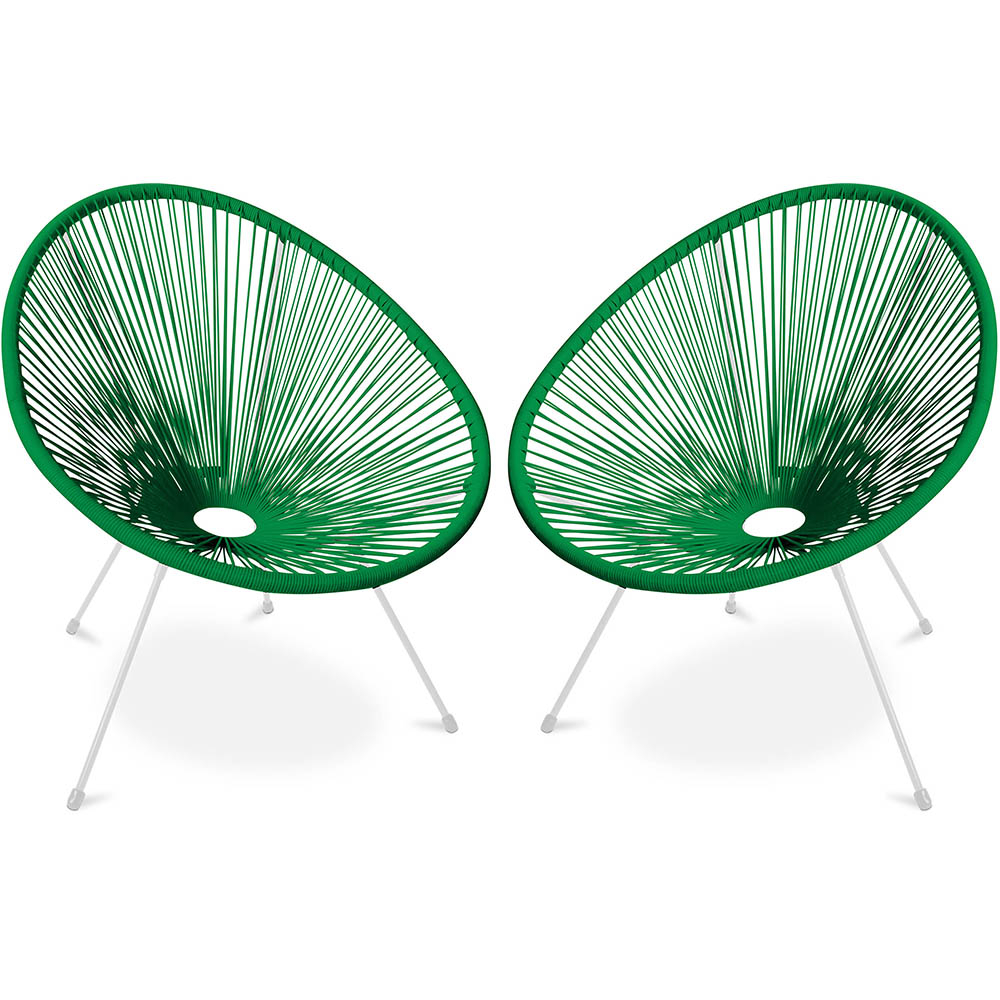  Buy Pack Acapulco Chair - White Legs x2 - New edition Green 60612 - in the EU