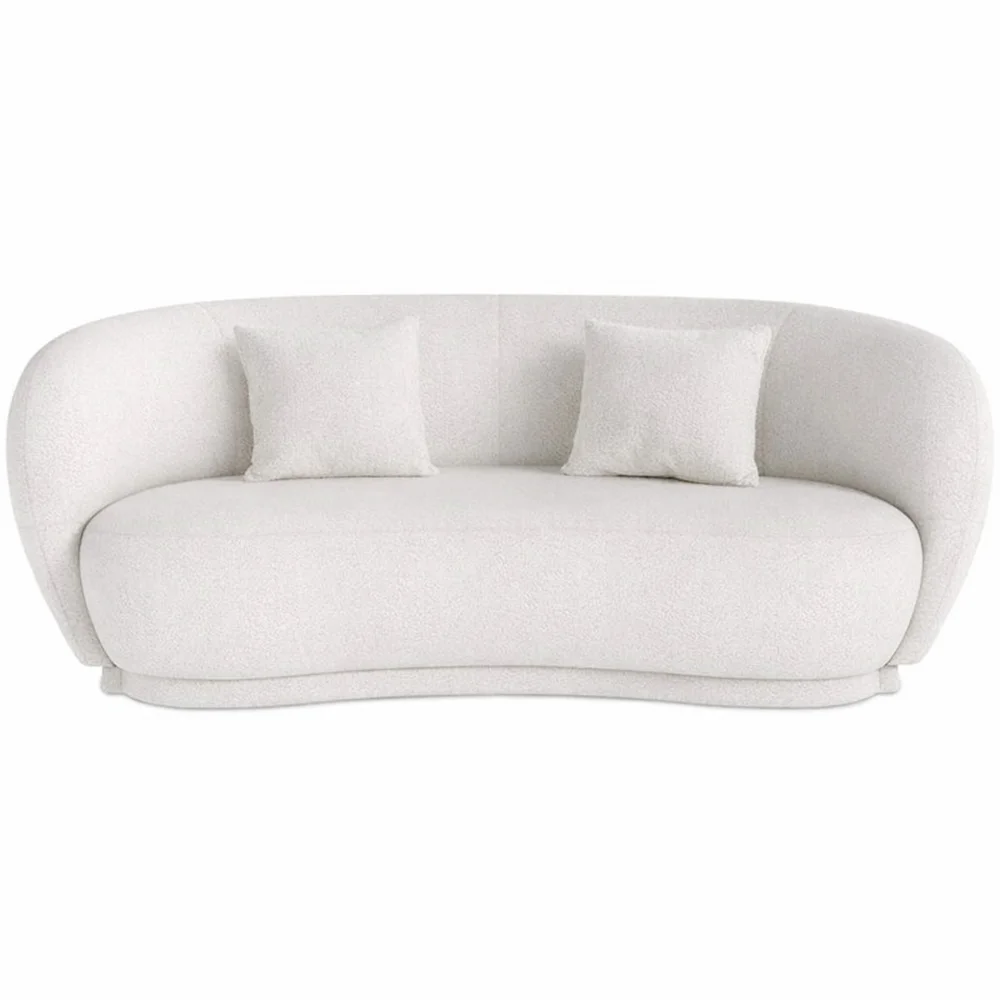 Curved Sofa - 3 Seater - Boucle Fabric - Curvy image 8