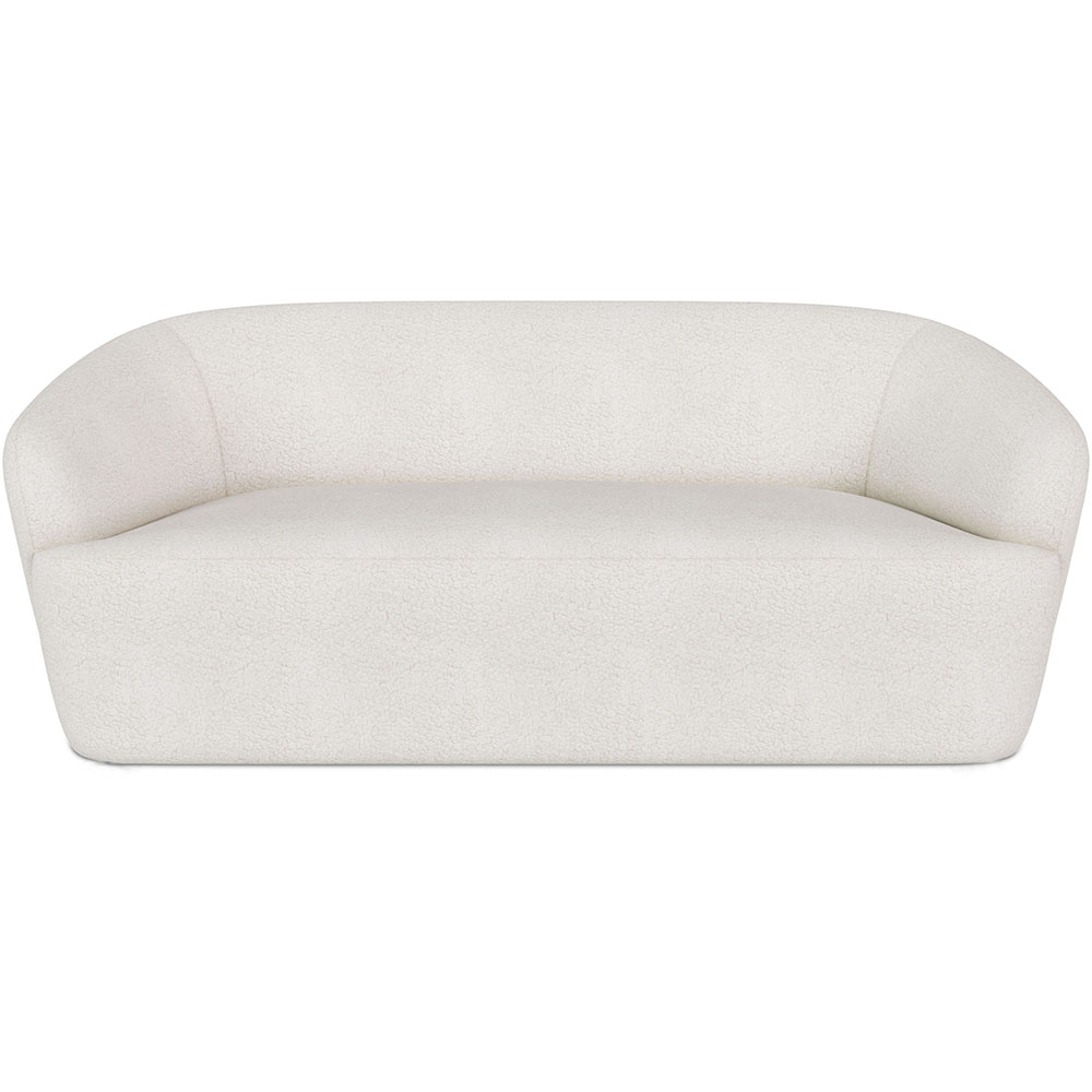  Buy Curved Sofa - 2 Seater - Boucle Fabric - Bold White 60629 - in the EU