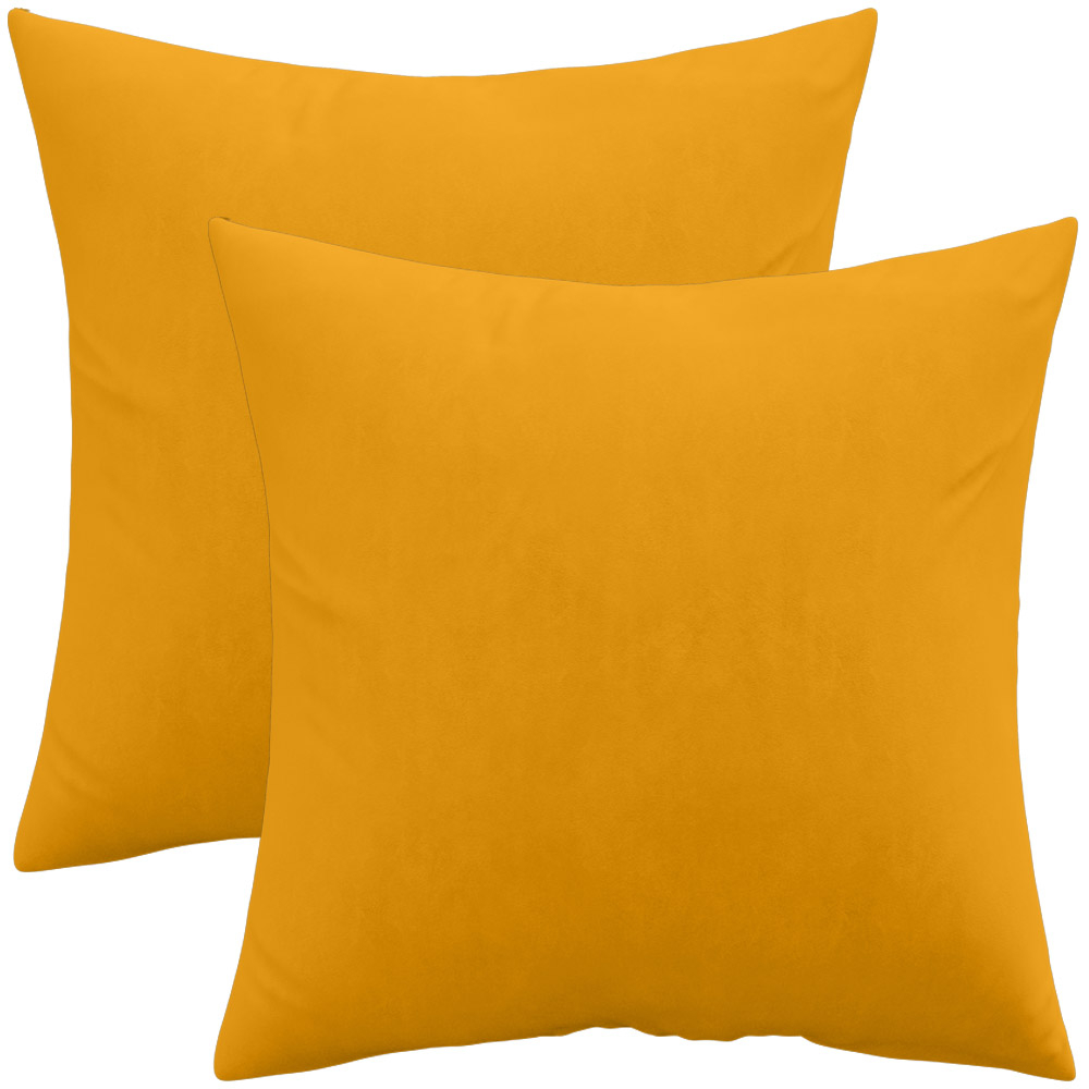  Buy Pack of 2 velvet cushions - cover and filling - Mesmal Yellow 60631 - in the EU